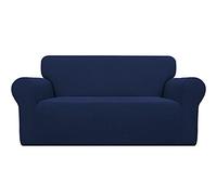 Easy-Going Funda elástica para sofá biplaza, 1 Pieza, Suave, con Parte Inferior elástica, para niños, Tela Jacquard de Elastano y poliéster a Cuadros pequeños (sofá biplaza, Azul Marino)