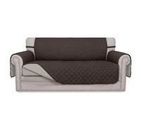Easy-Going Funda Reversible para sofá de 2 plazas, Protector de Muebles con Correas elásticas, para Mascotas, niños, Perros, Gatos (sofá biplaza Extragrande, Chocolate/Beige)