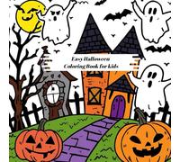 Easy Halloween Coloring Book for kids: An Autumnal Escape with Ghosts, Bats, and Magical Scenes