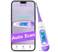 Easy@Home Termómetro Basal: Termómetro de Fertilidad para Medir Temperatura Basal Corporal, Predecir la Ovulación con APP Premon Español Alta Precisión de 0.01 Grados Pantalla LED sin Bluetooth