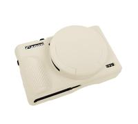 Easy Hood Funda para cámara Canon G7 X Mark III, funda protectora de silicona suave mejorada con cubierta de lente extraíble para cámara réflex digital Canon Powershot G7X Mark III, beige, Funda para