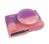Easy Hood Funda para cámara Canon G7 X Mark III, funda protectora de silicona suave mejorada con cubierta de lente extraíble para cámara réflex digital Canon Powershot G7X Mark III, rosa púrpura,