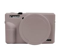 Easy Hood Funda para cámara Canon G7 X Mark III y G7X3, funda protectora de silicona suave con cubierta de lente extraíble para cámara Canon Powershot G7X Mark III, color gris, gris, Funda para cámara