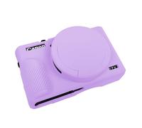Easy Hood Funda para cámara Canon G7 X Mark III y G7X3, funda protectora de silicona suave con cubierta de lente extraíble para cámara Canon Powershot G7X Mark III, color morado, Purple, Funda para