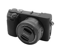 Easy Hood Funda para cámara digital Sony Alpha A6100 A6300 A6400 ILCE-6100 ILCE-6300 ILCE-6400, carcasa protectora de silicona suave antiarañazos (negro)