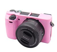 Easy Hood Funda para Cámara Digital Sony Alpha A6100 A6300 A6400 Ilce-6100 Ilce-6300 Ilce-6400, Carcasa Protectora de Silicona Suave Antiarañazos (Rosa)