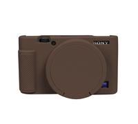 Easy Hood Funda Protectora para Cámara Sony RX100, Funda de Silicona Suave Ligera con Tapa de Lente Extraíble Cubierta para Cámara Digital Sony DSC-RX100 III RX100 IV RX100 V RX100 VII, Marrón