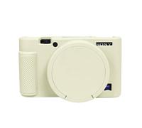 Easy Hood Funda Protectora para Cámara Sony RX100, Funda de Silicona Suave Ligera con Tapa de Lente Extraíble Cubierta para Cámara Digital Sony DSC-RX100 III RX100 IV RX100 V RX100 VII, Beige