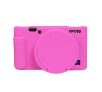 Easy Hood Funda Protectora para Cámara Sony RX100, Funda de Silicona Suave Ligera con Tapa de Lente Extraíble Cubierta para Cámara Digital Sony DSC-RX100 III RX100 IV RX100 V RX100 VII, Rosa Fuerte