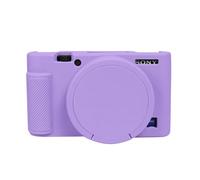 Easy Hood Funda Protectora para Cámara Sony RX100 VII/Vi, Funda de Silicona Suave Ligera con Tapa de Lente Extraíble Cubierta para Cámara Sony Dsc- RX100 Vi RX100 VII, Morado