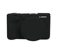 EASY HOOD Funda V1, funda de silicona para cámara con cubierta de lente extraíble, protector suave y ligero para cámara digital Canon PowerShot V1, color negro