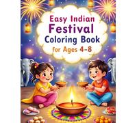 Easy Indian Festival Coloring Book: Fun and Simple Festival Coloring Pages for Kids Ages 4-8