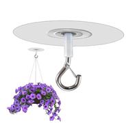 Easy Install Ceiling Hook - Small Adhesive Hook, Remove Strong Bonding, for Nursery Mobile with Transparent Base, Banner Hanger with Damage Free Backing, 2cm Compact Disc, for Balloon LED String Light