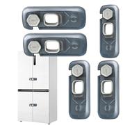 Easy Install Refrigerator Lock, Child Lock for Fridge, Secure Fridge Lock for Kids, Refrigerator Child Lock with Adhesive, Refrigerator Lock for Child Safety, Strong Refrigerator Safety Lock