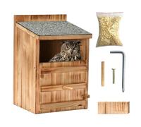 Easy Installation Owl Houses for Outdoors Patio Bird Wooden Nesting Box