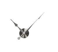 Easy Installs - Reloj de pared de metal, color plateado | Motor de alta potencia, manecillas de reloj de metal largas, esferas gruesas de hasta 20 mm, kits de reparación