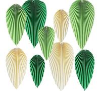 Easy Joy Abanicos de papel, juego de 9 hojas, abanicos de papel colgantes, guirnalda, decoración verde, para cumpleaños, bodas, graduaciones, fiestas infantiles