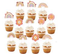 Easy Joy Decoraciones para cupcakes de arco iris