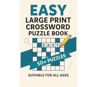 Easy Large Print Crossword Puzzle Book: Brain Games for Adults and Kids | 120 Pages of Light, Travel-Friendly Fun | Great Gift for Seniors, Road Trips, and Quiet Time