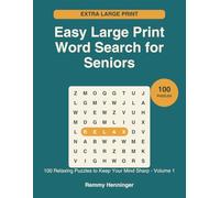 Easy Large Print Word Search for Seniors: 100 Relaxing Puzzles to Keep Your Mind Sharp - Volume 1