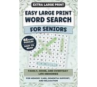 Easy Large Print Word Search for Seniors: Family, Home, and Everyday Life Memories for Memory Care, Dementia Support and, Relaxation