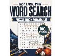 Easy Large Print Word Search Puzzle Book for Adults: 100 Easy Word Search Puzzles | Tools, Cars, Fishing & Sports Themes | Simple & Relaxing Puzzles for Stress Relief & Focus