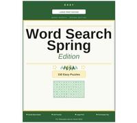 Easy Large Print Word Search - Spring Edition: 150 Fun and Relaxing Puzzles with Extra-Large Print for Adults and Seniors