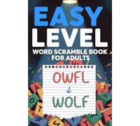 EASY LEVEL Word Scramble book for Adults - Pocket Size Print Word Jumble Puzzle Book and Fun Word Games Activity Challenge