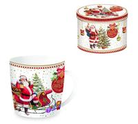 Easy Life Christmas Memories - Taza de 350 ml con caja de lata de Papá Noel