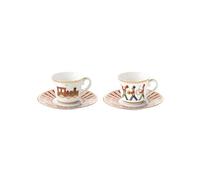 EASY LIFE Christmas set 2 tazas café con platillo en porcelana "POLAR EXPRESS" 80 ml