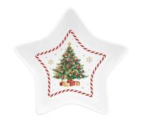 Easy Life Ciotola di natale a stella in porcellana "Christmas Tale" D15xH5 cm