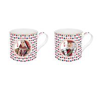Easy Life Estuche de 2 tazas de 30 CL de Porcelana Casino Royale