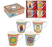 Easy Life Estuche de 4 tazas 30 CL de porcelana fina