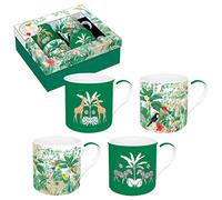 Easy Life Estuche de 4 tazas 30 CL de porcelana fina