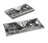 Easy Life Estuche plano para pastel, 36 x 17 cm, de cristal, color negro y blanco