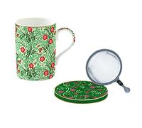 EASY LIFE Floral Fantasy Taza Mug con Infuser Set 350 ml Porcelana