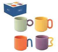 Easy Life - Juego de 4 tazas de 35 e porcelana creativa de color