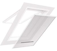 EASY LIFE Malla mosquitera Ventanas de Techo 140 x 170 cm - Mosquitera con Cremallera y 5,6 m de Velcro, Sencilla y rápida protección contra los Mosquitos, Color:Blanco