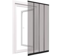 Easy Life - Mosquitera para puerta (100 x 220 cm, poliéster, antracita), cortina de láminas con terminales de PVC