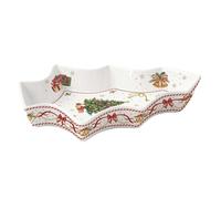 Easy Life Piatto di natale abete in porcellana "Christmas Tale" 28.5x21.5 cm