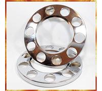 Easy Link 2X Cubierta para pernos de rueda de 22,5" de acero inoxidable, tapacubos y adornos para camiones y remolques