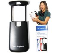 EasY Magnifier Lupa de Bolsillo con Luz LED 3.0X (300%) movil; Lupas pequeña Lectura de Gran Aumento Profesional; Lupa de Mano Niños iluminada para Leer; Regalos para Personas Mayores e Infantil