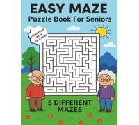 Easy Maze Puzzle Book For Seniors Large Print: 100 Relaxing Maze Puzzles - Easy Level with 5 Unique Styles - Solutions Included - 8,5x11 Big Size