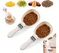 Easy Measuring Spoons, Food Measuring Scoop Scale,Digital Measuring Spoon Scale, Scale Highly Accurate Measuring Spoon Scale, Multi-functional Spoon,for Kitchen/Pet Food Measuring Scoop (2 pcs)