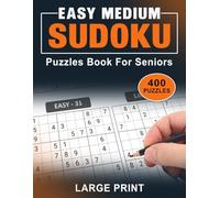 Easy Medium Sudoku Puzzles Book For Seniors