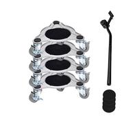Easy Move - Rodillos de transporte para muebles, rotación de 360 grados, resistente, ABS con freno seguro, herramienta de elevación profesional para mover muebles