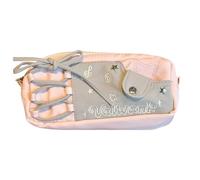 Easy Neat - Estuche brillante con extremo de cordón, interior espacioso para lápices, borradores, reglas, cuatro mil bibliotecas escolares, estuche de poliéster permanente