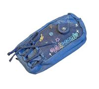 Easy Neat - Estuche brillante con extremo de cordón, interior espacioso para lápices, borradores, reglas, cuatro mil bibliotecas escolares, estuche de poliéster permanente