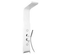EASY PANEL COLUMNA DE DUCHA EFECTO LLUVIA HIDROMASAJE CASCADA BLANCO ALCACHOFA
