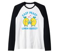 Easy Peasy Lemon Squeezy Fun Ropa de verano para mujeres y niñas Camiseta Manga Raglan